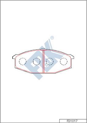 FBK FD1017 - Тормозные колодки, дисковые, комплект unicars.by