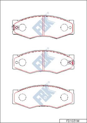 FBK FD1031M - Тормозные колодки, дисковые, комплект unicars.by