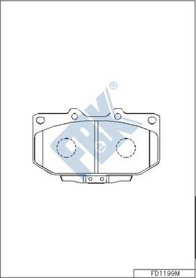 FBK FD1199M - Тормозные колодки, дисковые, комплект unicars.by