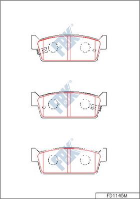 FBK FD1145M - Тормозные колодки, дисковые, комплект unicars.by