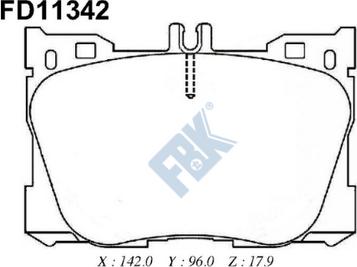 FBK FD11342 - Тормозные колодки, дисковые, комплект unicars.by