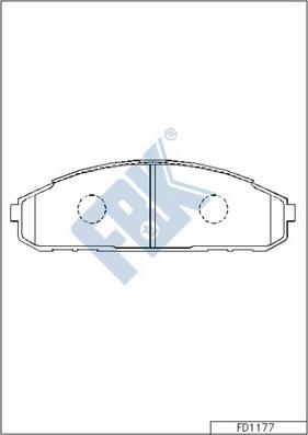 FBK FD1177 - Тормозные колодки, дисковые, комплект unicars.by