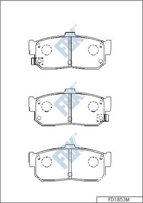 FBK FD1853M - Тормозные колодки, дисковые, комплект unicars.by