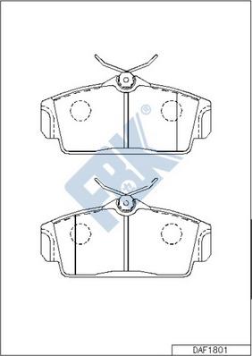 FBK FD1801 - Тормозные колодки, дисковые, комплект unicars.by