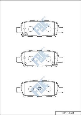 FBK FD1813M - Тормозные колодки, дисковые, комплект unicars.by