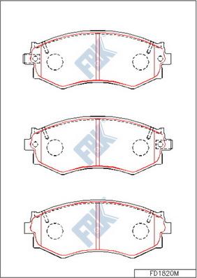 FBK FD1820M - Тормозные колодки, дисковые, комплект unicars.by