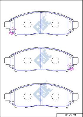 FBK FD1297M - Тормозные колодки, дисковые, комплект unicars.by