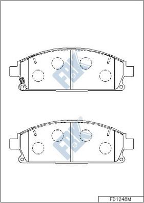 FBK FD1248M - Тормозные колодки, дисковые, комплект unicars.by