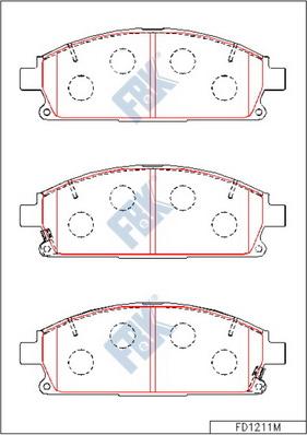 FBK FD1211M - Тормозные колодки, дисковые, комплект unicars.by