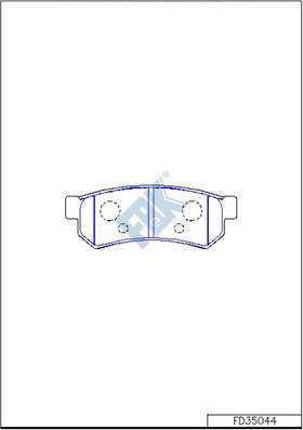 FBK FD35044 - Тормозные колодки, дисковые, комплект unicars.by