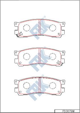 FBK FD3079M - Тормозные колодки, дисковые, комплект unicars.by