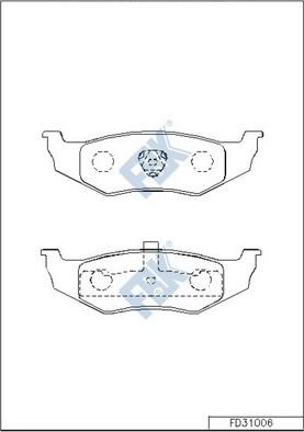 FBK FD31006 - Тормозные колодки, дисковые, комплект unicars.by