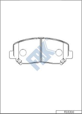 FBK FD3300 - Тормозные колодки, дисковые, комплект unicars.by