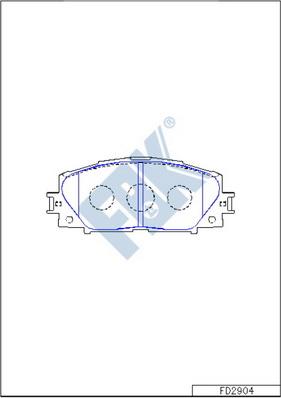 FBK FD2904 - Тормозные колодки, дисковые, комплект unicars.by