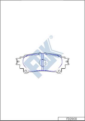 FBK FD2900 - Тормозные колодки, дисковые, комплект unicars.by