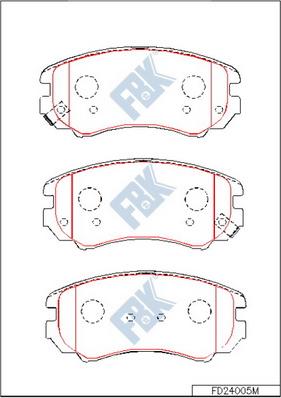 FBK FD24005M - Тормозные колодки, дисковые, комплект unicars.by