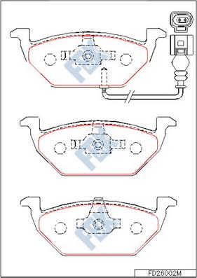 FBK FD26002M - Тормозные колодки, дисковые, комплект unicars.by