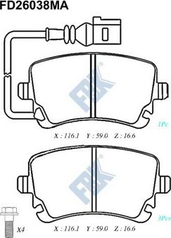 Valeo 671758 - Тормозные колодки, дисковые, комплект unicars.by