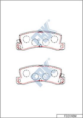 FBK FD2048M - Тормозные колодки, дисковые, комплект unicars.by