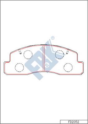 FBK FD2052 - Тормозные колодки, дисковые, комплект unicars.by