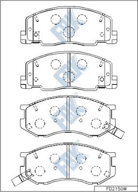 FBK FD2150M - Тормозные колодки, дисковые, комплект unicars.by