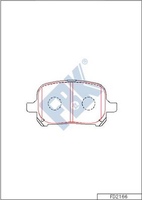 FBK FD2166 - Тормозные колодки, дисковые, комплект unicars.by