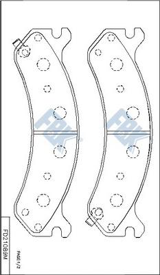 FBK FD21089M - Тормозные колодки, дисковые, комплект unicars.by