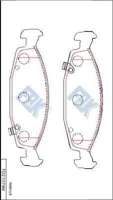 FBK FD21074M - Тормозные колодки, дисковые, комплект unicars.by