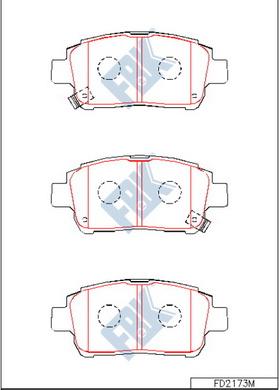 FBK FD2173M - Тормозные колодки, дисковые, комплект unicars.by