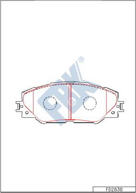 FBK FD2838 - Тормозные колодки, дисковые, комплект unicars.by