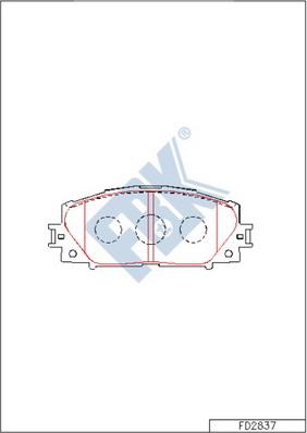 FBK FD2837 - Тормозные колодки, дисковые, комплект unicars.by