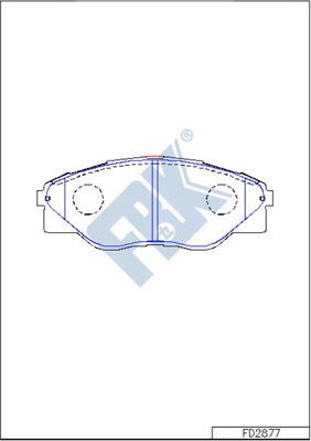 FBK FD2877 - Тормозные колодки, дисковые, комплект unicars.by