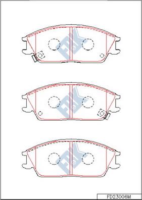 FBK FD23006M - Тормозные колодки, дисковые, комплект unicars.by