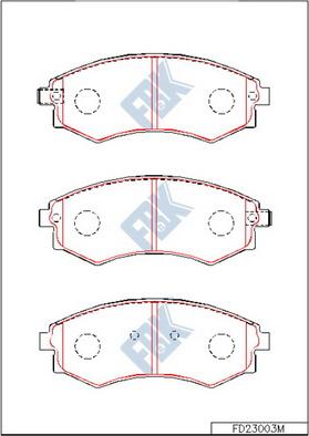 FBK FD23003M - Тормозные колодки, дисковые, комплект unicars.by