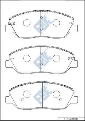 FBK FD23015M - Тормозные колодки, дисковые, комплект unicars.by