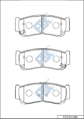 FBK FD23018M - Тормозные колодки, дисковые, комплект unicars.by