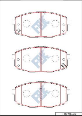 FBK FD23037M - Тормозные колодки, дисковые, комплект unicars.by