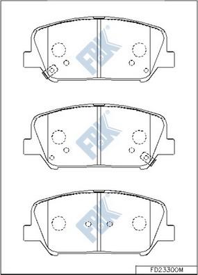 FBK FD23300M - Тормозные колодки, дисковые, комплект unicars.by