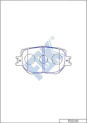 FBK FD2242 - Тормозные колодки, дисковые, комплект unicars.by