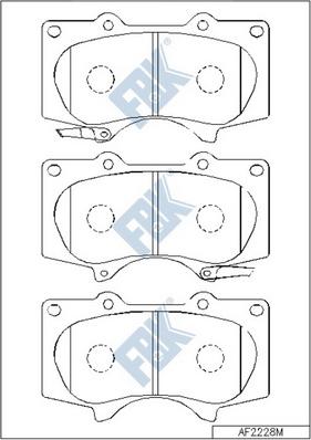 FBK FD2228M - Тормозные колодки, дисковые, комплект unicars.by