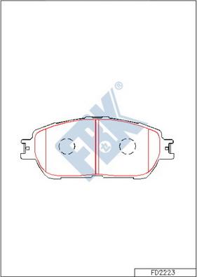 FBK FD2223 - Тормозные колодки, дисковые, комплект unicars.by