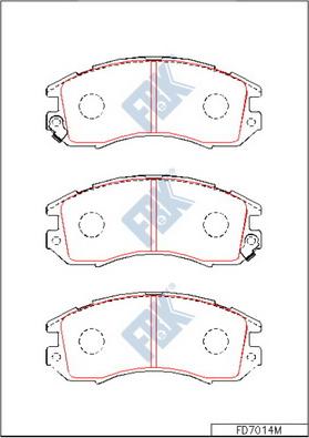 FBK FD7014M - Тормозные колодки, дисковые, комплект unicars.by