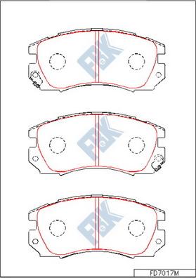 FBK FD7017M - Тормозные колодки, дисковые, комплект unicars.by