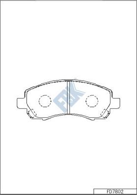 FBK FD7802 - Тормозные колодки, дисковые, комплект unicars.by