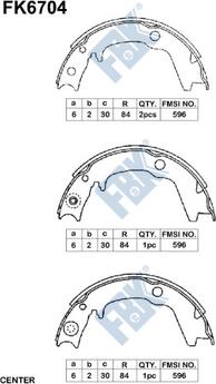 FBK FK6704 - Комплект тормозов, ручник, парковка unicars.by