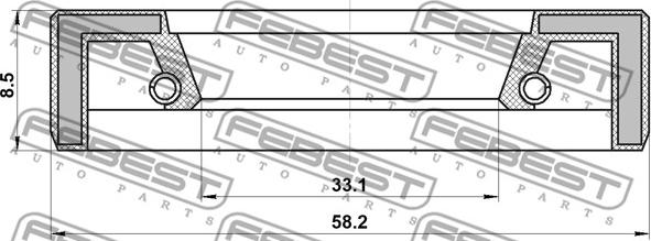 Febest 95FAS-35580909X - Уплотнительное кольцо вала, приводной вал unicars.by