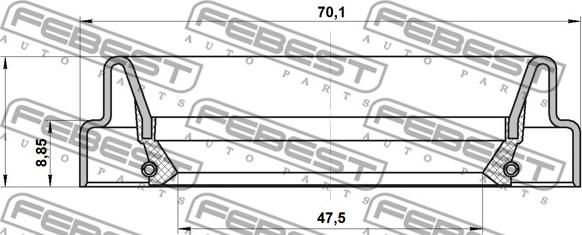 Febest 95FDY-49700909C - Уплотнительное кольцо вала, приводной вал unicars.by