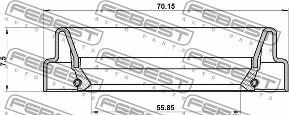 Febest 95FDY-57700808C - Уплотнительное кольцо вала, приводной вал unicars.by