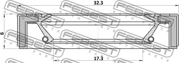 Febest 95GAY-19320607X - Ремкомплект, осевой шарнир рулевой тяги unicars.by