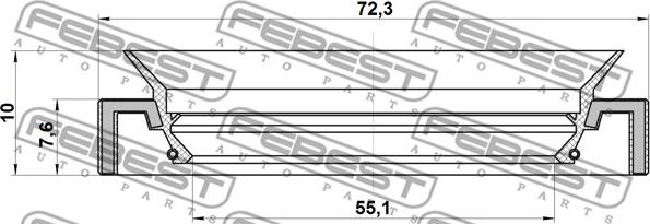 Febest 95HAY-57720810X - Уплотняющее кольцо, ступица колеса unicars.by